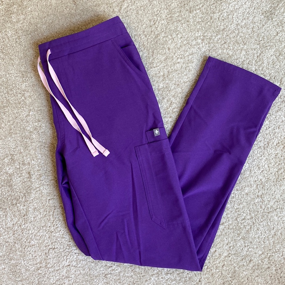 Figs Ultra Violet purple womens skinny scrub pants Yola